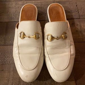 White Gucci Mules